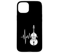 Contrabbasso Battito cardiaco ECG Verticale Bassista Amore Custodia per iPhone 15 Plus