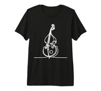 Contrabbasso Linework Musicista Maglietta Premium