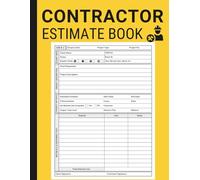 Contractor Estimate Book: Construction Work Job Estimate Record Book with Client Contact Log, Job Quotes, Material Cost Tracker & Dot Diagram Page For Taking Measurements & Inspection Notes