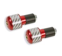 Contrappesi Di Manubrio V Parts Alluminio Ø13 , 5mm Rosso/Carbonio per Moto