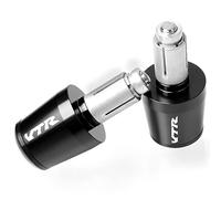 Contrappesi Manubrio Moto Per H┐onda VTR1000F/F┐IRESTORM VTR 1000 F 1998-2005 Spine CNC Moto 7/8 '' 22mm Manubrio Moto Manopole Cap Ends(Black)