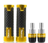 Contrappesi Manubrio Moto per Yamaha tmax500 2001 2002 2003 2004 2005 2006 2007 2008-2018 T-Max 500 Moto Manubrio Manopole Manubrio End cap (Colore : Oro, Size : A+B)