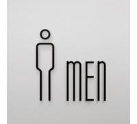 Contrassegno acrilico chic della toilette per l'accesso rapido del bagno, soluzione montabile della parete per gli ospiti (A)