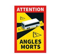 ATTENTION ANGLES MORTS Contrassegno Magnetico angoli morti AUTOBUS 3 pz