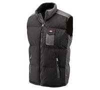 Contrasto Lee Cooper LCVST703 Mens sicurezza sul lavoro imbottito isolato Bodywarmer Gilet Vest, Nero/Grigio, 2X-Large