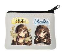 Contrasto tra ricchezza e povertà portamonete in neoprene 10 x 11 cm bianco