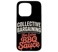 Contrattazione collettiva per la festa del lavoro con salsa barbecue extra Custodia per iPhone 15 Pro