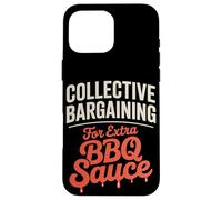 Contrattazione collettiva per la festa del lavoro con salsa barbecue extra Custodia per iPhone 16 Pro Max