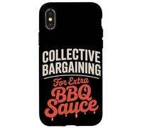 Contrattazione collettiva per la festa del lavoro con salsa barbecue extra Custodia per iPhone X/XS