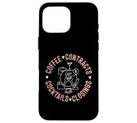 Contratti Caffè Cocktail Chiusure Custodia per iPhone 16 Pro Max