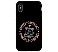 Contratti Caffè Cocktail Chiusure Custodia per iPhone X/XS