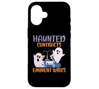 Contratti infestati Eminente scrive spaventoso avvocato Halloween Custodia per iPhone 16