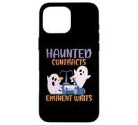 Contratti infestati Eminente scrive spaventoso avvocato Halloween Custodia per iPhone 16 Pro Max