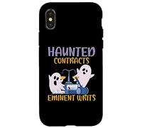 Contratti infestati Eminente scrive spaventoso avvocato Halloween Custodia per iPhone X/XS
