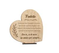 CONTRAXT Biglietto augurale in legno per fratello Regalo originale per un fratello