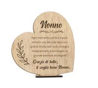 CONTRAXT Carta Biglietti di auguri Nonno in legno. Regali Dettagli speciali compleanno nonni congratulazioni felice festa del nonno italiano