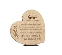 CONTRAXT Carte Soeur en bois. Cadeau original pour soeur Carte d'anniversaire pour une Soeur Idées cadeaux pour une soeur Carte de voeux en bois pour soeur (Soeur)