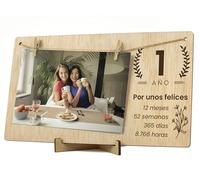 CONTRAXT Cornice per foto Anniversario 1 anno. Idee Dettagli Regali Primo Anniversario di Coppie Sposi e Matrimoni Biglietto di auguri Buon Anniversario Compleanno Uomo Donna Bambino o Ragazza (1')