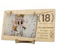 CONTRAXT Cornice Portafoto 18 Anni - Idee Regalo per Anniversario, Coppie, Sposi, Matrimoni - Biglietto di Auguri Compleanno Uomo Donna