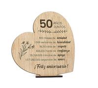 CONTRAXT Regalos originales bodas de oro 50 años casados. Ideas regalos originales tarjeta felicitacion aniversario 50 años casados o novios aniversario bodas de oro madre padre (50 Años)