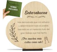 CONTRAXT Tarjeta de Enhorabuena en Madera. Regalos para Felicitar Logros Especiales Regalos originales graduación trabajo hombre mujer congratulations cards (Enhorabuena)