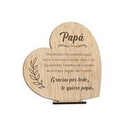 CONTRAXT Tarjeta Papa Día del Padre madera. Regalos postales detalles felicitacion de cumpleaños para un Padre muy especial