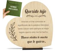 CONTRAXT Tarjeta regalo para un hijo madera Regalo original hijo Postal