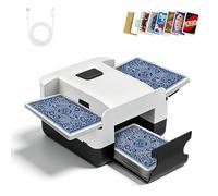 Contraxump Mischia Carte Automatico, Mescolatore Carte da Gioco Elettrico per 1-2 Mazzi, 2000mAh Ricaricabile, Basso Rumore Card shuffler per Poker, Uno, Blackjack, Skip-Bo, Phase 10, Texas Hold'em