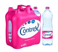 Contrex - Borraccia piatta per acqua minerale naturale, contiene calcio e magnesio, 6 x 1,5 l