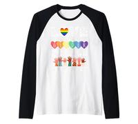 Contro Il Razzismo! Per La Politica Amore Per I Diritti Maglia con Maniche Raglan