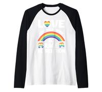 Contro Il Razzismo! Per La Politica Amore Per I Diritti Maglia con Maniche Raglan