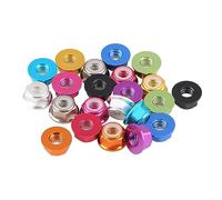 Controdadi, 10 pezzi M2 M3 M4 M5 M6 inserto in nylon dado rivetto esagonale dadi anodizzati 11 colori(Light Blue-M5)