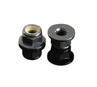 Controdadi, 5 pezzi M2 M3 M4 M5 M6 rosso/nero/blu reale/azzurro cielo/arancione/oro/viola/argento/grigio flangia in alluminio dado di bloccaggio in nylon(Black-M2)