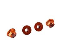 Controdadi, Dado di bloccaggio ruota in alluminio M4 4P adatto for WLtoys 1/12 12428 12423(Orange)