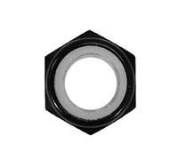 Controdadi, Dado flangiato in lega di alluminio colorato autobloccante esagonale Inserto in nylon bloccaggio M2-M8(Black,M8)