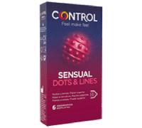 Control 2in1 Sensual Dots&Lines Profilattici 6 Pezzi