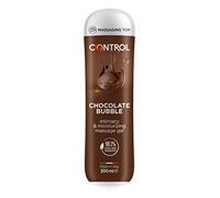 Control Bubble Chocolate Gel Massaggio e Lubrificante Intimo 3 in 1 a Base d'Acqua, Aroma Cioccolato, 98,1% Ingredienti Naturali, Made in Italy, 200 ml