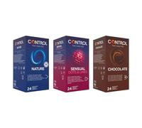 Control Funky Mix cofanetto di preservativi classici stimolanti e aromatizzati -