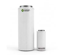 + control GARDEN Filtro a carbone attivo per armadio da coltivazione 500 m³/h | Tubo neutralizzatore degli odori per coltivazione idroponica | carbonio 100% australiano RC -4/8 | Ø 125 mm lunghezza