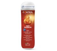 Control Hot Passion Gel Massaggio 3 in 1 A Base D'Acqua con Effetto Riscaldante - 100% Made in Italy - 200 Ml