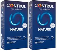 CONTROL Nature 12 Profilattici 20 Gr, Trasparente (Confezione da 2)