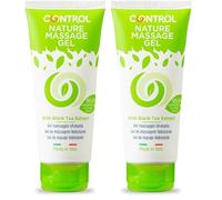 Control Nature Massage Gel a Base d'Acqua Idratante con 99.4% di Ingredienti Naturali, 100% Made in Italy - 100 ml (Confezione da 2)
