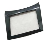 Control Panel Cover Trim for Nissan for Navara NP300 2017 2018 2019 Stainless Steel Blue Matte Fibre Navigation Panel Cover Car Accessories(Carbon Fibre)