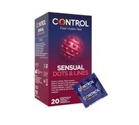 Control Sensual Dots e Lines Preservativi Stimolanti con Punti e Striature in