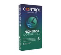 Control Stimulation - Non Stop Dots & Lines Profilattico, 6 Profilattici
