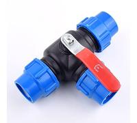 Control Valve, 1pcs Water Pipe Copper Core Ball Valve 3-Way Quick Connector T-Type PVC PE Fast Connection, for Agricultural Irrigation Valves (Size : 25mm I.D) (Size : 25mm Inner Dia)