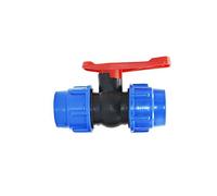 Control Valve, 1pcs Water Pipe Quick Valve, PE Tube 2-Way Fast Connection Pvc Ball Valves Accessories 20/25/32/40/50mm (Size : 50MM) (Size : 50MM)