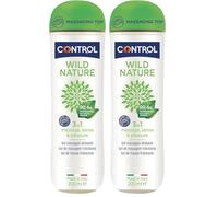 Control Wild Nature Gel Massaggio 3 in 1 A Base D'Acqua con 99,4% Di in gredienti Ad Origin e Naturale - 100% Made in Italy - 200 Ml (Confezione da 2)