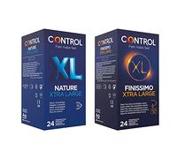 Control XL Mix Cofanetto Preservativi Extra Large Classici e Sottili in Lattice Naturale - 48 Profilattici