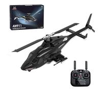 ControlCraze Airwolf RC Elicottero per adulti, WOLFBUSH AW-911 Aircraft, scala 1/34 2.4G 9CH Flybarless con 6G/3D Stunt, modello RC elicottero con posizionamento GPS (versione RTF/1 batteria)
